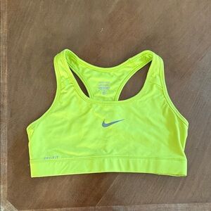 Nike Women's Neon Yellow Sports Bra
